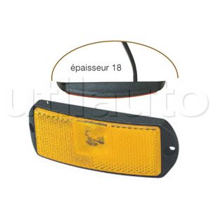 Feu latéral orange à Leds avec catadioptre 