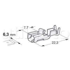 Connecteur cosse femelle VDO 1311 / 1314 6,3 mm