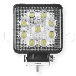 Phare de travail carré 9 Leds - 10/30 volts - L 110 x H 128 x Ep 55 mm - IP67