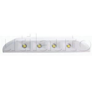 Plafonnier d'angle 4 Leds Blanc ou Noir - A poser - 10/32 Volts - L 183 x l 50 x Ep 20 mm - IP67