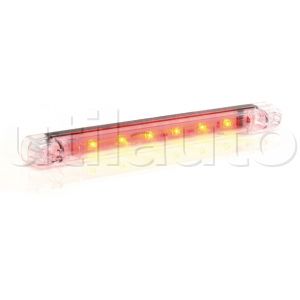 Feu stop additionnel 6 Leds - 12/24 Volts - 237 x 21 x 25 mm - IP68