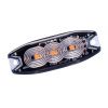 Feu de pénétration orange extra plat 3 Leds - 12/24 Volts - IP67