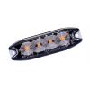 Feu de pénétration orange extra plat 4 Leds - 12/24 Volts - IP67