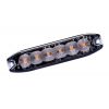 Feu de pénétration orange extra plat 6 Leds - 12/24 Volts - IP67