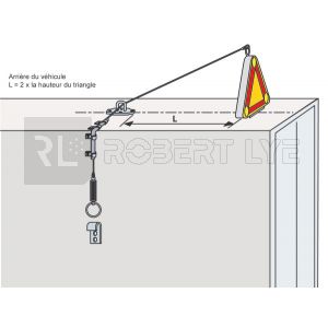 Triangle triflash double face à Leds - 12/24 Volts - Relevage électrique -  Robert-Lye