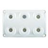 Plafonnier 5 Leds avec interrupteur - A poser - 12/24 Volts - L 120 x l 75 x Ep 16 mm - IP65