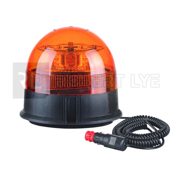 Gyrophare Base Aimante 8 LED Rotatif 12/24V Homologué Véhicule de