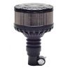Gyrophare Orange Smoky Black series Flash + Rotatif à Leds sur tige flexible - 12/24 Volts - IP67/IP69K