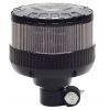 Gyrophare Orange Smoky Black series Flash + Rotatif à Leds sur tige rigide - 12/24 Volts - IP67/IP69K