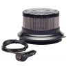 Gyrophare Orange Smoky Black series Flash + Rotatif à Leds magnétique et ventouse - 12/24 Volts - IP67/IP69K