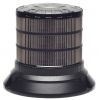 Gyrophare Orange Smoky Black series Flash + Rotatif à Leds à poser Haut profil - 12/24 Volts - IP67/IP69K