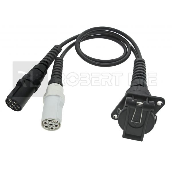 Adaptateur 13 broches côté voiture/Multicon côté pour remorque