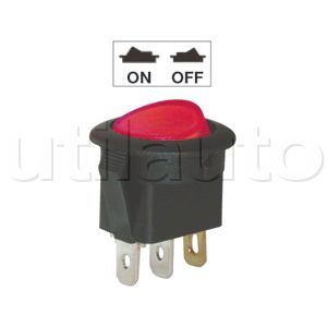 Mini interrupteur à bascule ON-OFF - Perçage ø 10 mm - Avec voyant à LED 12V