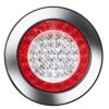 Feu arrière modulaire à Leds avec enjoliveur chromé brillant - 24 Volts - ø 155 mm 