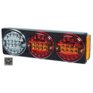 Feu arrière à led rond 140mm 12/24v pour tracteur