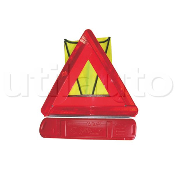 Kit : Gilet fluorescent jaune + triangle de présignalisation - Robert-Lye