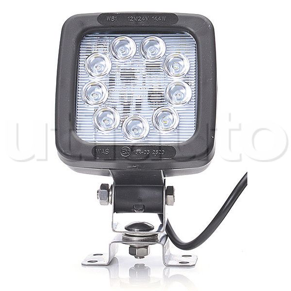 Phare de travail carré 9 Leds avec interrupteur -12/24 volts - L